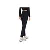 Anta Casual Simple Solid Color Straight Leg Knitted Sports Pants Women Bottoms Black 162440502-2