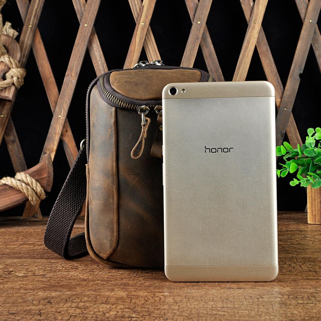 Genuine Leather Waist Fashionable Fishing Outdoor Motorcycle Leather Climbing Popular Stylish SWAT Military Tanker Design Small Messenger Shoulder