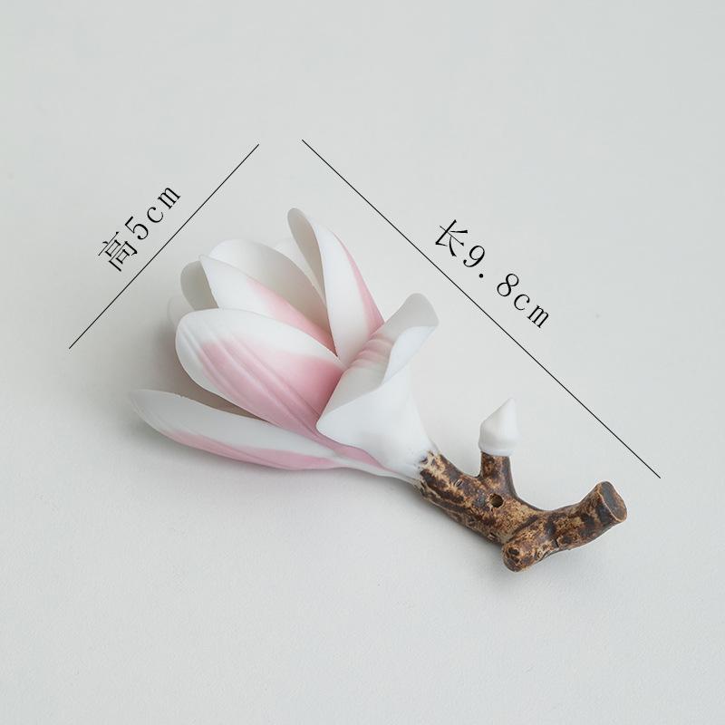 Ceramic Handicrafts Magnolia Handcrafted Ceramic Decorative Ornaments Aromatherapy Base Sandalwood Incense Burner Home Decor