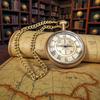 Brass Compass Pocket Watch – Nautical Steampunk Pendant Home Decor Birthday Gift