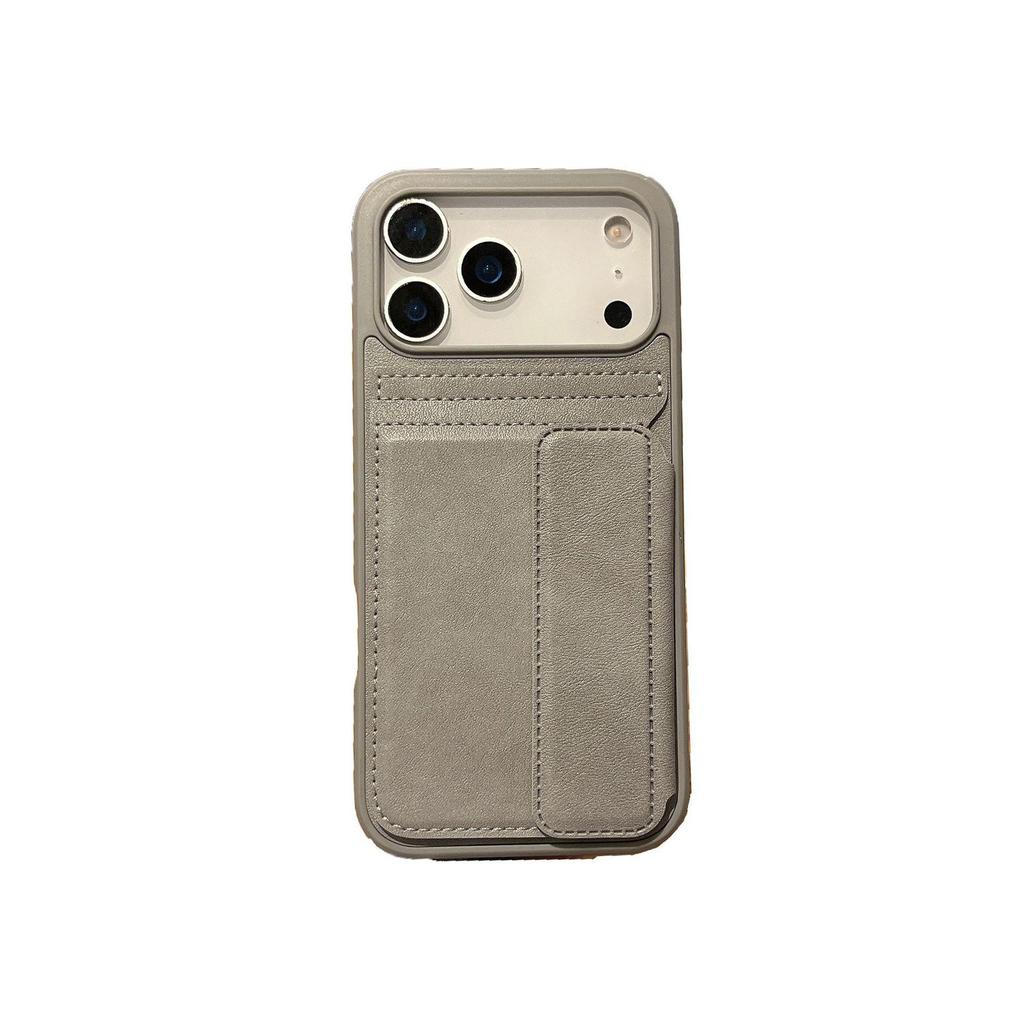 Anti-Drop Leather Card Holder Stand, 2-in-1 Lightweight Case for iPhone 17 Pro Max