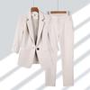 Summer  Thin Jacket Blazer Casual Wide Leg Pants Two Piece Elegant Women's Pants Set Office Outfits Business Clothing