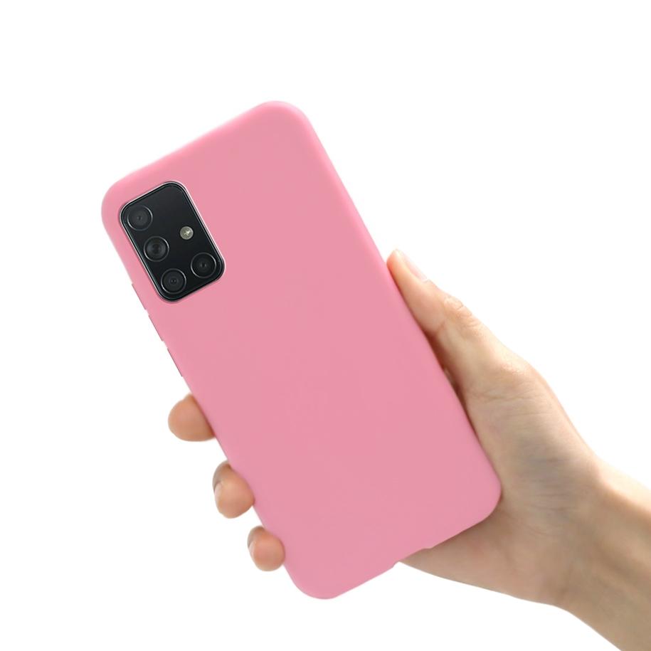 

For Samsung A51 A71 Case 2019 High Quality Slim Soft Silicone Cover For Samsung Galaxy a71 SM-A715F A 71 a51 SM-A515F/DSN Bumper Galaxy A51 розовый