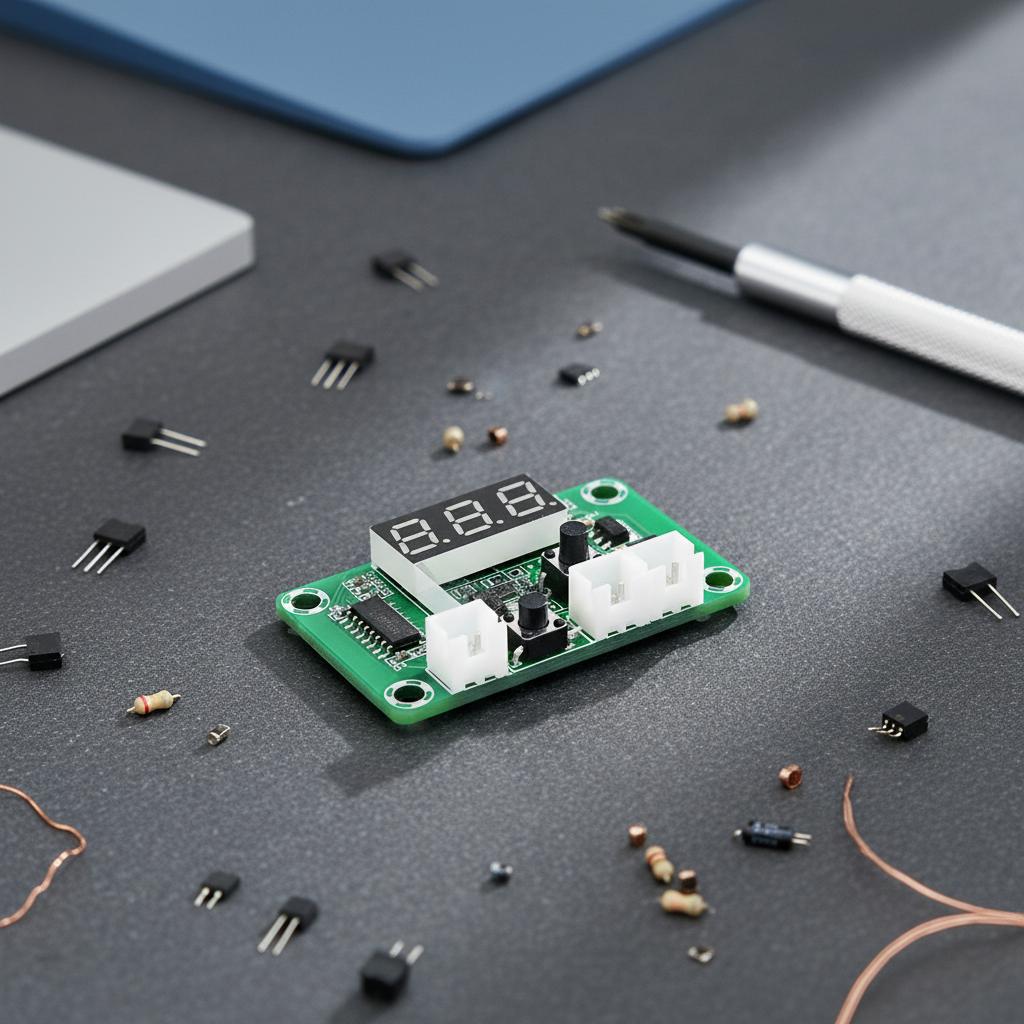 

1PCS DC12-24V Microcomputer Radiator Temperature Controller With LED Display Temperature Control Switch Power Tool Parts China Mainland