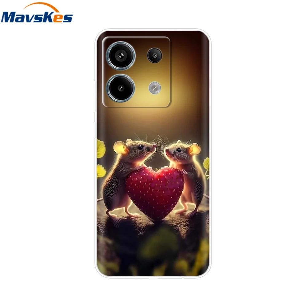Etui do Xiaomi Redmi Note 13 Pro 5G Urocze Serduszko Miłości Silikonowe Miękkie Pokrowiec na Telefon Dla Redmi Note 13 5G Coque Etui Redmi Note13 Przezroczyste