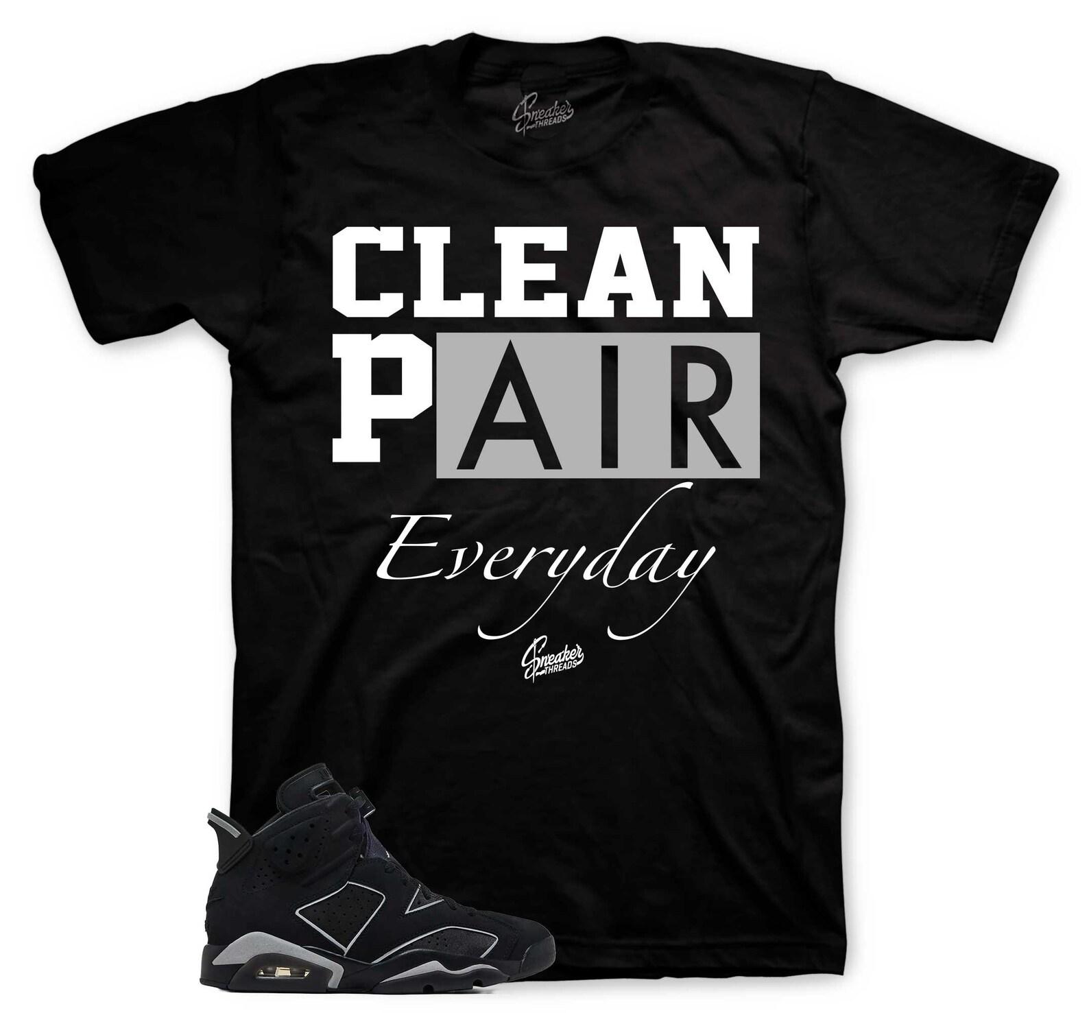 T-Shirt To Match Retro 6 Cap & Gown - Clean Pair Shirt 3XL