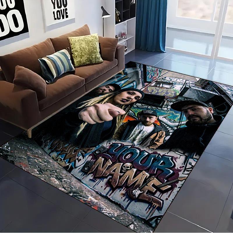 Name Custom Band Jinjer Carpet Rug for Living Room Bedroom Home Sofa Decoration,Kids play Non-slip Floor Mat