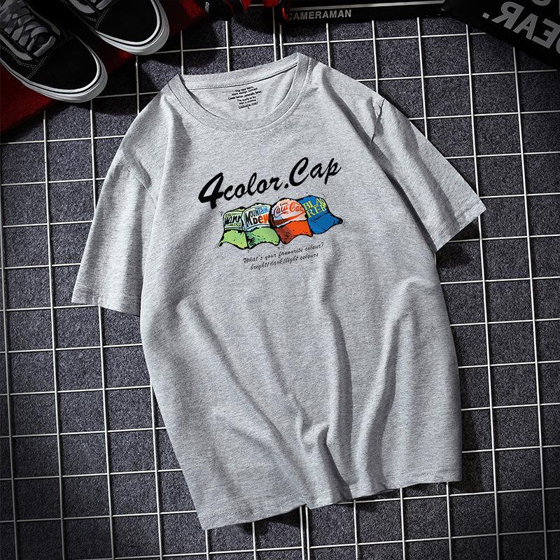 S-6XL Large Size Mens Short Sleeves T-shirt 100% Cotton Round Neck Casual Tee