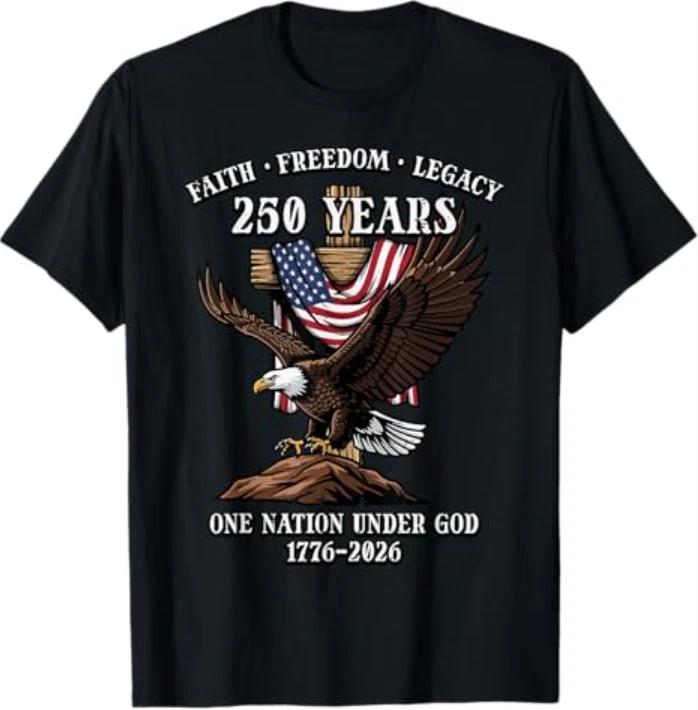250 лет Вера Свобода Наследие Орел 250-летие США Футболка S