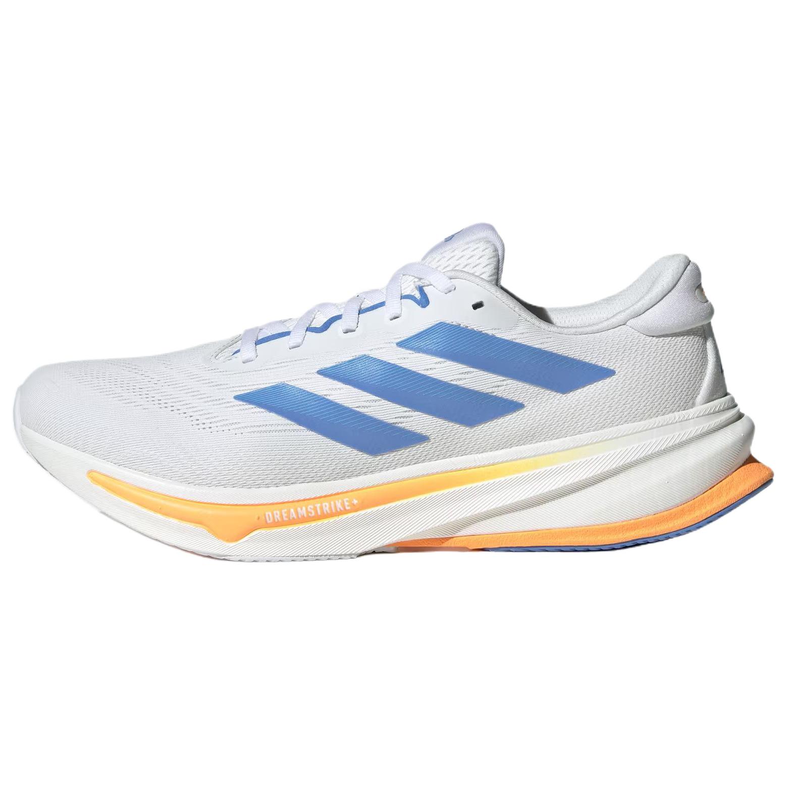 

New Adidas Supernova Rise 2 Abrasion Resistant Low Top Casual Running Shoes Men s White Blue JQ7709 44.5