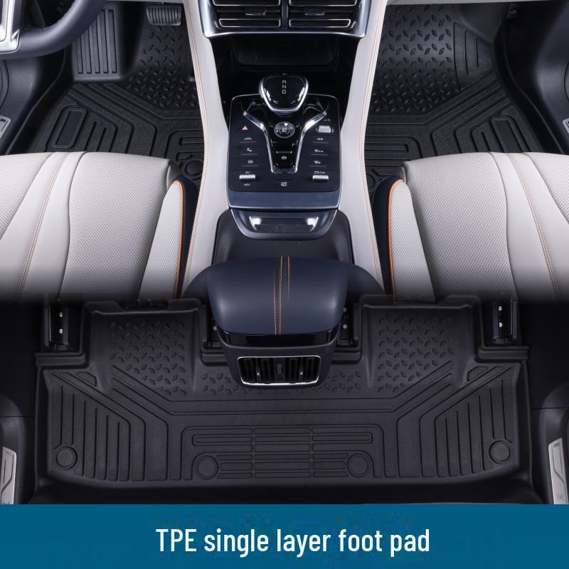 Waterproof and Wear-resistant TPE Foot Pads for Hongqi HS3, Suitable for 23 Models. Odor-free Tail Box Pads Included.