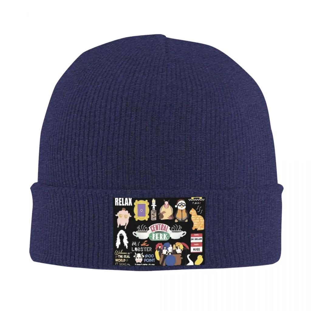 Unisex Funny Friends Collage Warm Knitted Cap Winter Knit Bonnet Hat Skullies Beanies Hip Hop Caps for Unisex