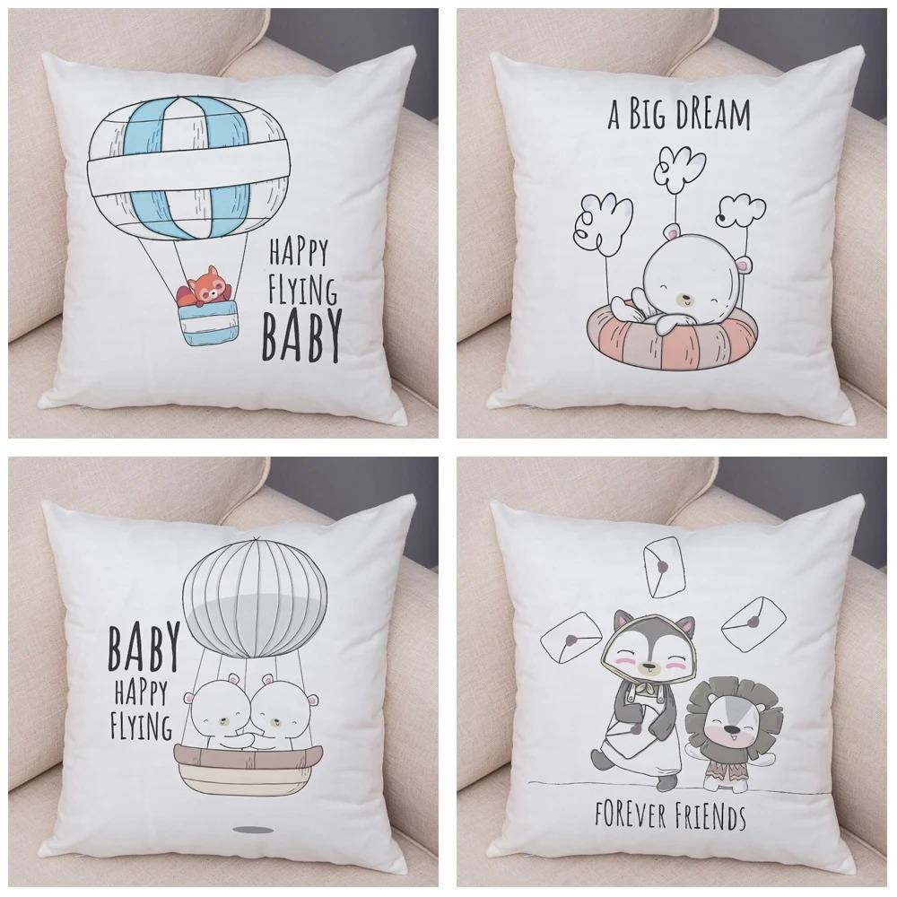 Cartoon Giraffe Monkey Decorative Pillowcase Office Living Room Car Ornaments Home Pillowcase