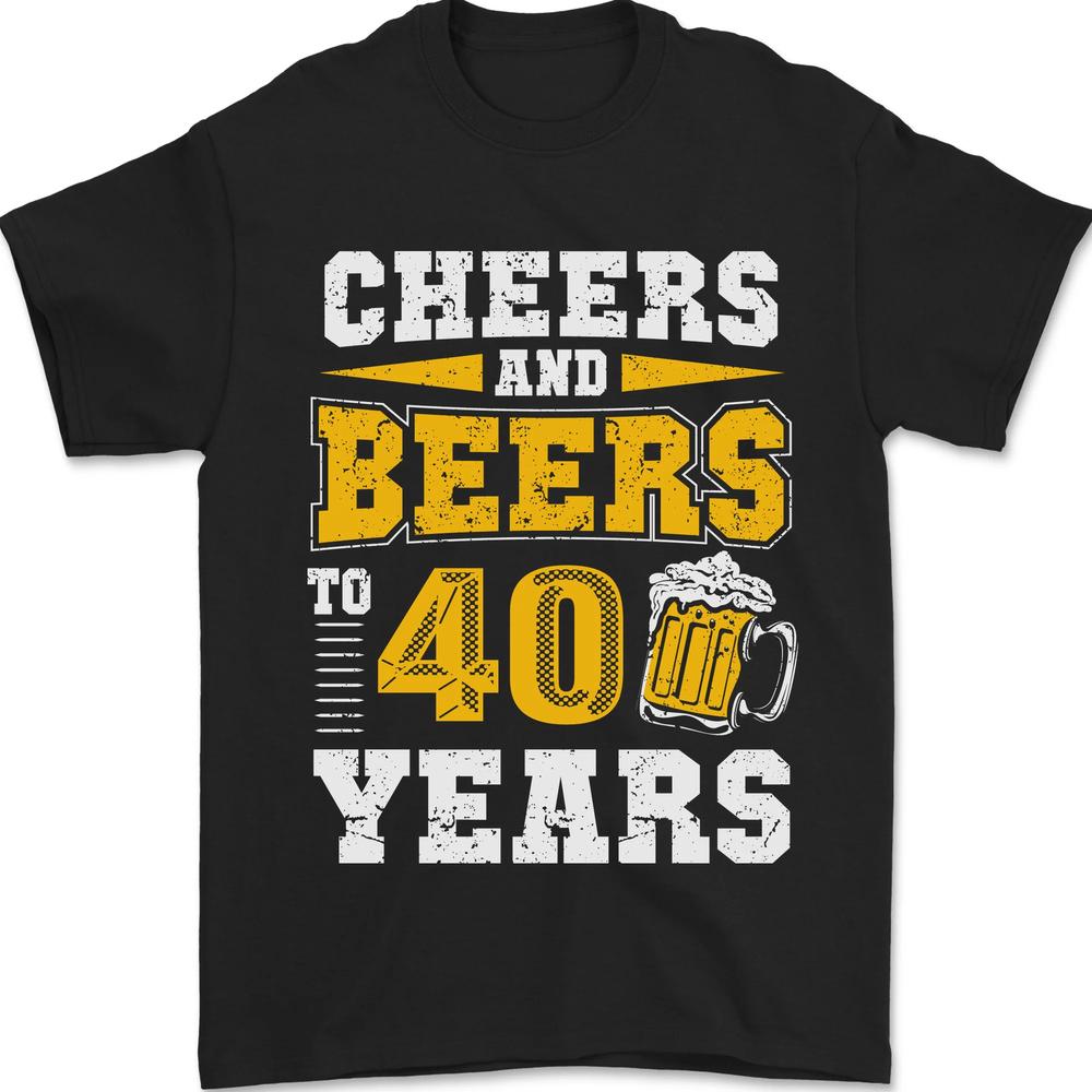 40th Birthday 40 Year Old Funny Alcohol Unisexs TShirt 100 Cotton