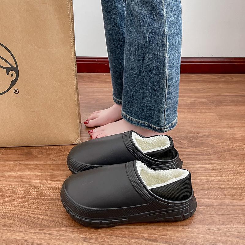 Damen Fuzzy Plüsch Hausschuhe - Warmer Samt, Dicke Sohle, Herbst/Winter Außenbekleidung für Damen & Herren