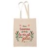 Tote Bag - PLANETEE - Laurène Life Is Prettier - Natural Jute - Printed In France - Reusable