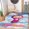Masha Bear Personalized Name Floor Mat Suitable for Kitchen Balcony Living Rooms Dining Room Anti-slip Rug Anime Office Decor
