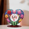 2D/Flat DIY Wooden Diamond Painting Tabletop Ornaments Kit Diamond Art Tabletop Painting Kit for Adults Home Office Table Decor
