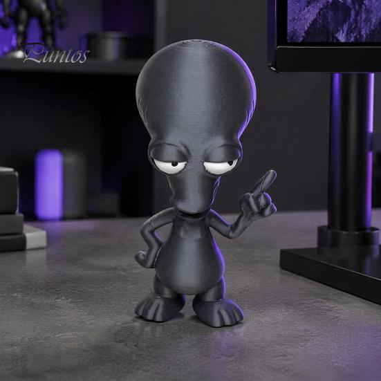 Decorative Alien Figure 3D Printed Ornament, Funny Figurine, Collectible Big Head Novelty Home Ornament Statue for Desk Shelf Decor, Lovers