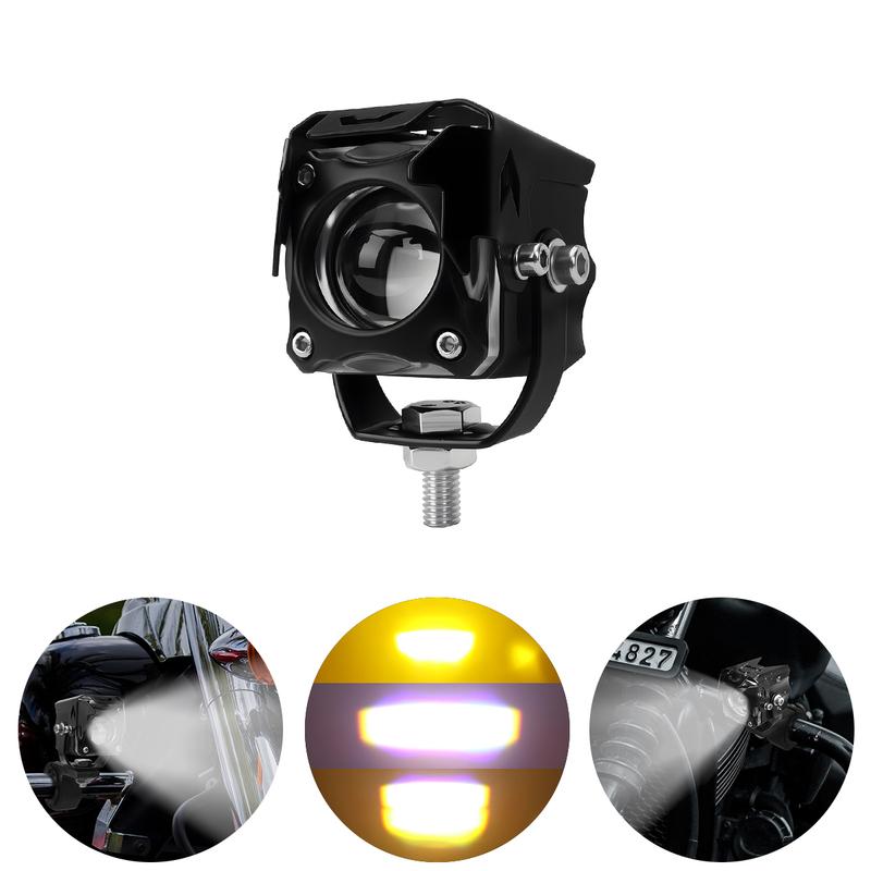 LED Motorcycle Auxiliary Headlight Spotlights Fog Lights Offroad Motorbike ATV Portable Driving Fog Lamp 12-24V Motorcycle Parts