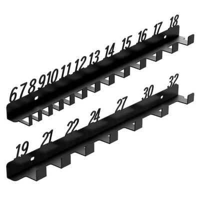 Metal Wall Mounted Wrench Organizers Storage Rack 6-18,19-32,6-32 (Optional)Numbered Slot Heavy Duty Tool Storage