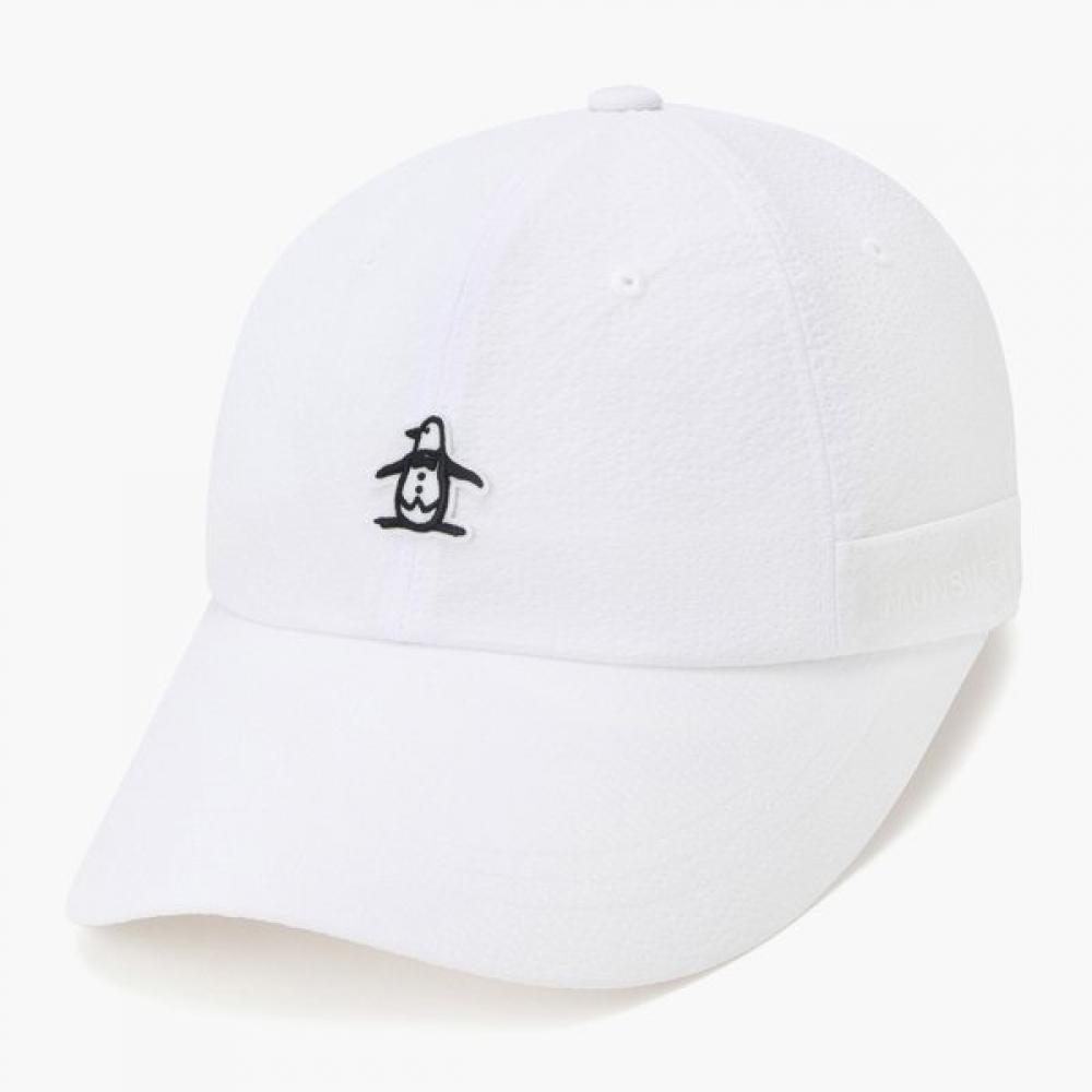 Munsingwear Women Seer Sucker Ribbon 6 Panel Ball Cap White Mr322lcp71 WHTE_white/FR