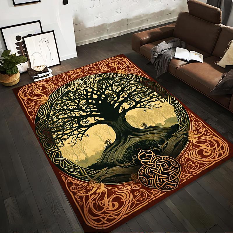 Tree of Life design carpet, non-slip rug, suitable for living room and bedroom sofas