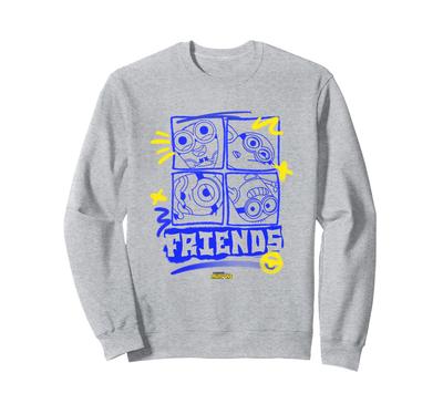 Minions Best Friends Graffiti Squishy Minion Boxed Up Logo Sweatshirt