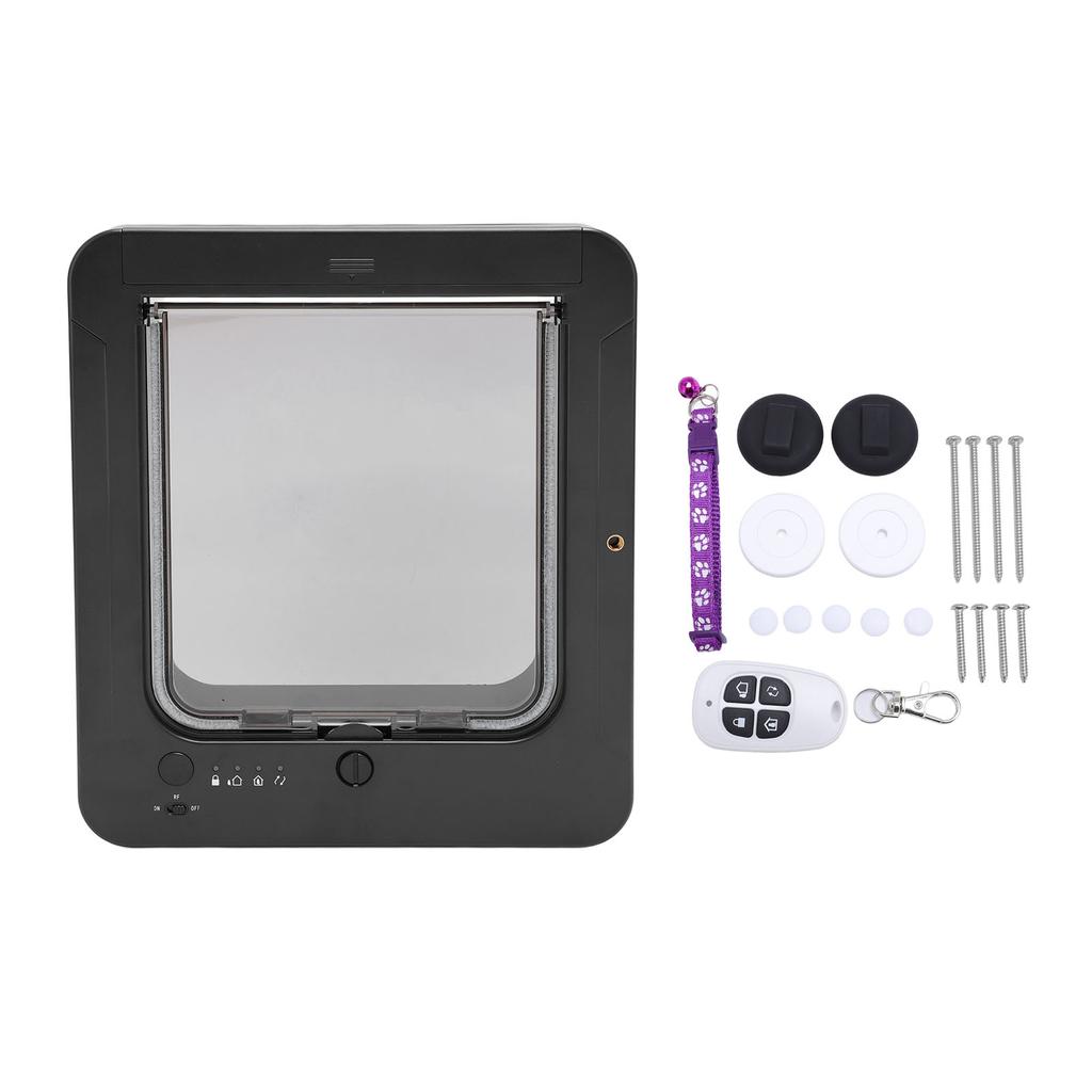 Microchip Cat Door Automatic Unlocking Weatherproof 210mAh Battery Controllable Entry Exit Pet Door