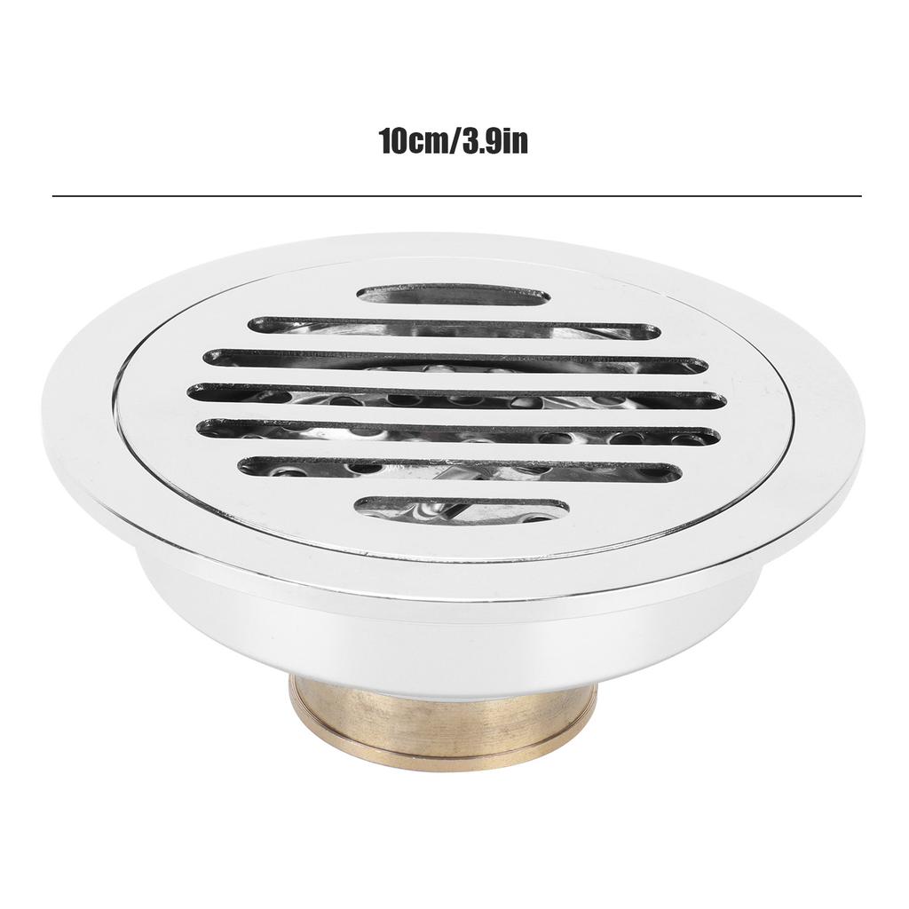 Copper Floor Drain 10 x 10 cm, Shower Drain, Bathroom Drain with High Density Filter, Anti-clogging, Anti-odor, for Kitchen, Bathroom, Balcony, Baseme
