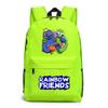 Rainbow Friends Cartoon School Backpack Kids Boys Girls Lightweight Oxford Fabric Bookbag With Ergonomic Shoulder Straps