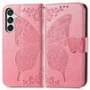 Hot Sell Wallet Phone Case with Stand for Galaxy M15 A15 A25 A35, for Samsung A14/A34/S24 Butterfly Printed Flip Case Pouch