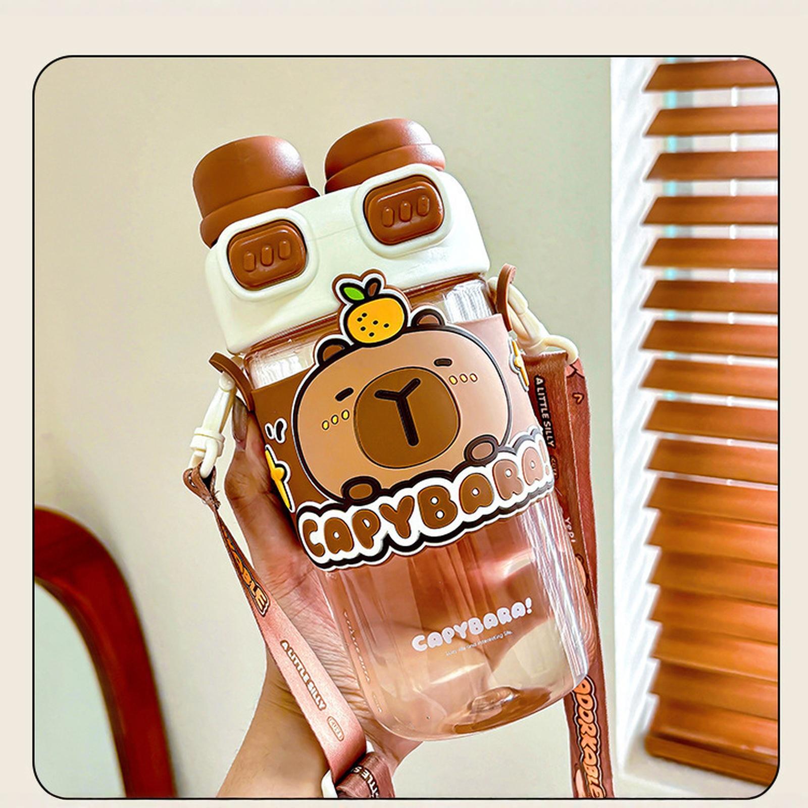 

Милая большая соломенная кружка для девочек, стильная, портативная бутылка для воды one size коричневый