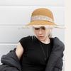 (One Size, Khaki) Women Summer Straw Hat Bucket Cap Lace Patchwork Bucket Hats UV Protection Beach Holiday Sun Hat