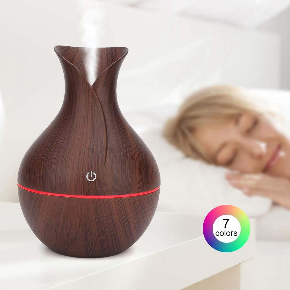 Humidifiers High Capacity Cool Mist Humidifier,for Bedroom,Babyroom, Living Room, Humidifiers (Dark Wooden Grain)