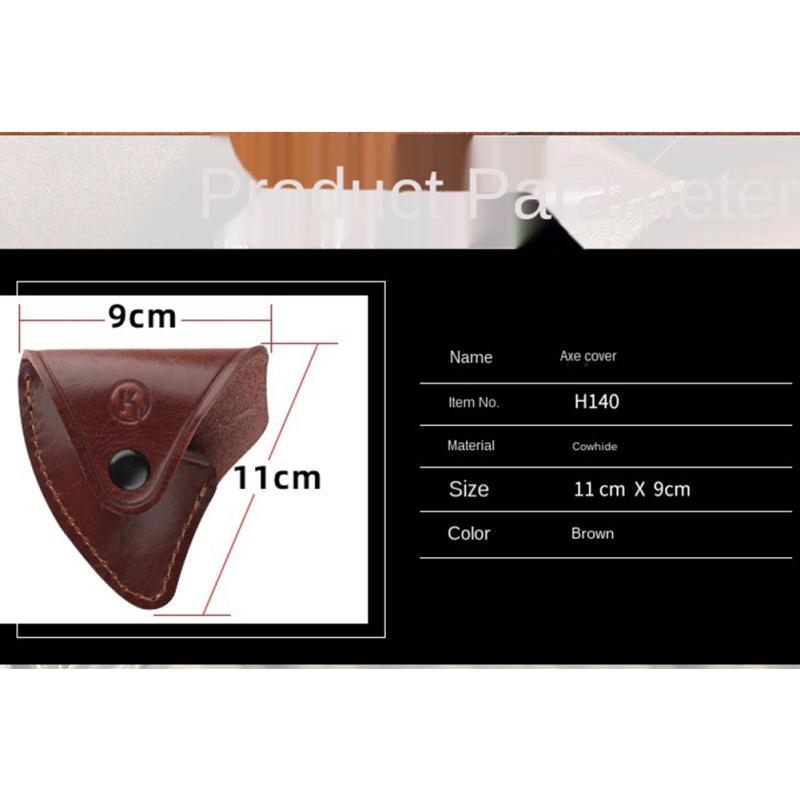 Axe Blade Cover Thickened Wear-resistant Outdoor Camping Leather Axe Head Sheath Case Accessories