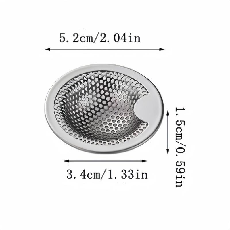 

Household Stainless Steel Kitchen Sink Sewer Filter Bathroom Bathtub Sink Wash Basin Anti-Blocking Sewer Mesh Metal Filter