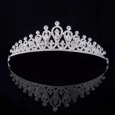 Estilo coreano elegante novo casamento jóias 888 branco diamante prata fundo pequena coroa nupcial tiara acessórios de casamento