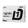 Honma Golf D1 Golf Balls, 3 Dozen (36 Balls), BT2401 White, 2024 Model, Distance Type, with Colored Tees