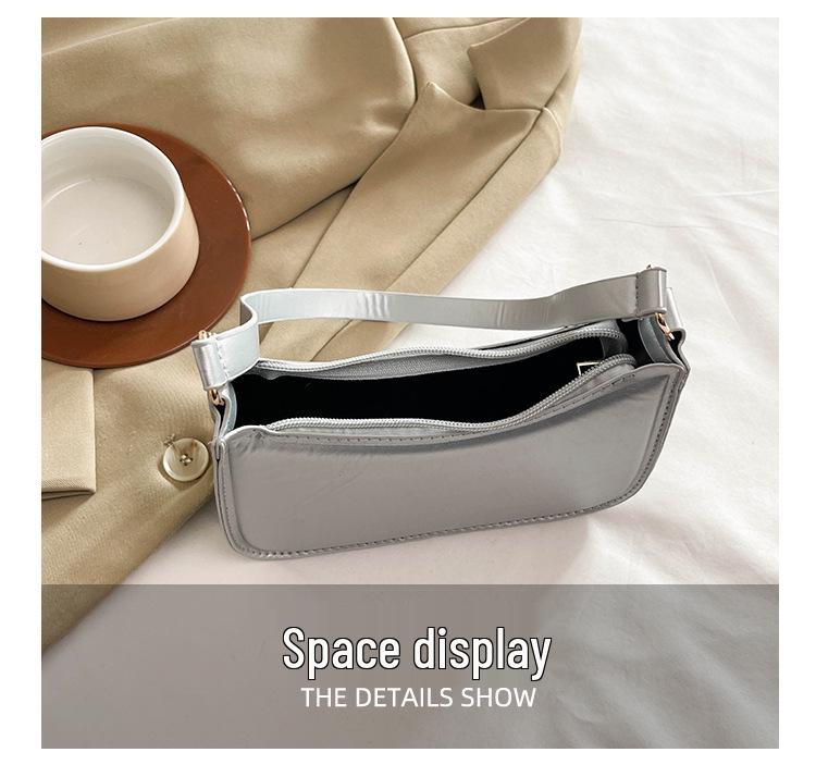 2024 Versatile Textured Casual Bag: Fresh, Simple, Solid Color Shoulder Bag for Autumn/Winter Fashion