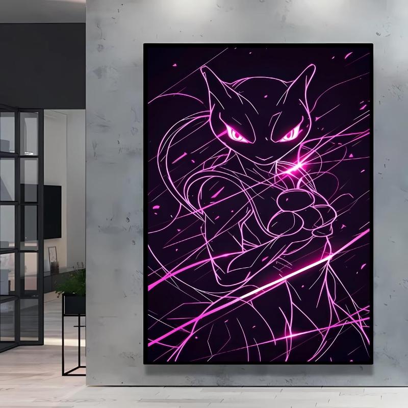 Cool Pokemon Lucario Wall Decoration High Quality Canvas Bright and Clear Colors Add A Mysterious Atmosphere To Your Home