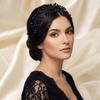 Woven Wire Crystal Leaf Branch Headband Elegant Headpiece Luxury Decorative Hair Hoop  Women