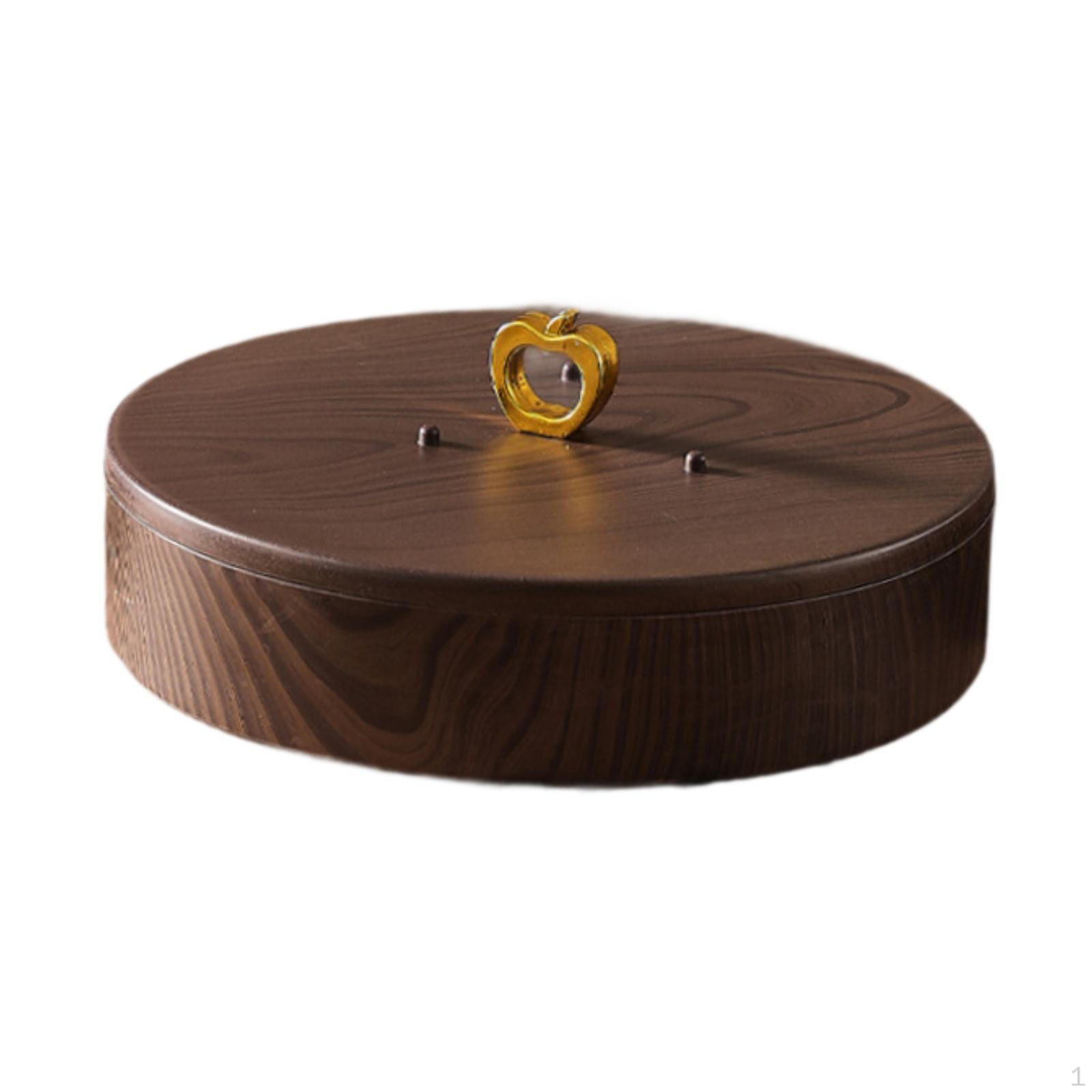 Tray, Nut Tray with Compartment for Snacks And Cakes. Black Wood Grain