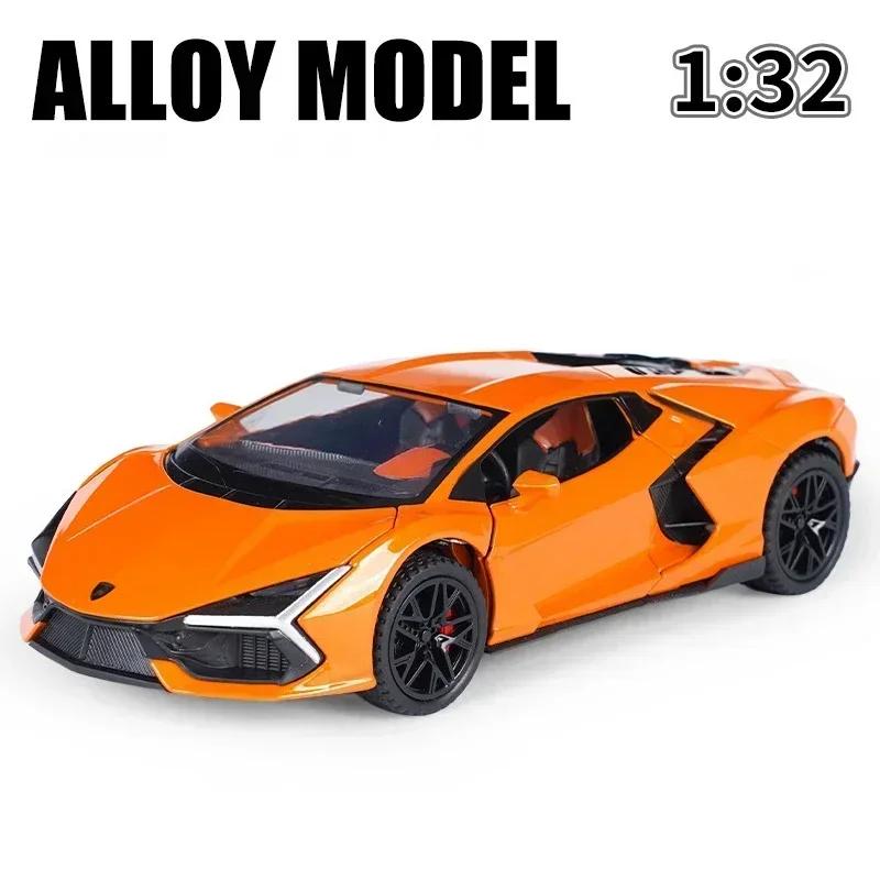 ABAC1 1:32 Revuelto Sports Car Alloy Model Diecast Metal Miniature Model Car Sound Light Children Toy Car Vehicles GIfts