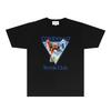CASA Casablanca Short Sleeve T Shirt Couples Star Castle Letter Print Casual Loose Fit