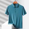 Men's Summer Ice Silk Seamless Polo - Elastic, Non-Iron, Short Sleeve