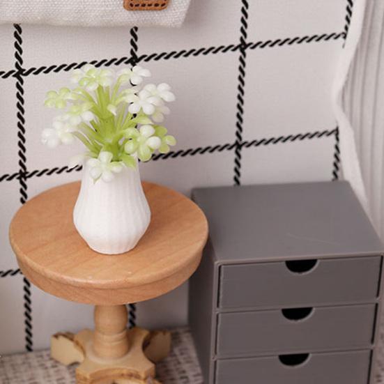 Mini Vase And Flowers 1:12 Scale Vase Miniature Tiny Table Centerpiece Flower Vase for Doll Mansion Living Room Decor