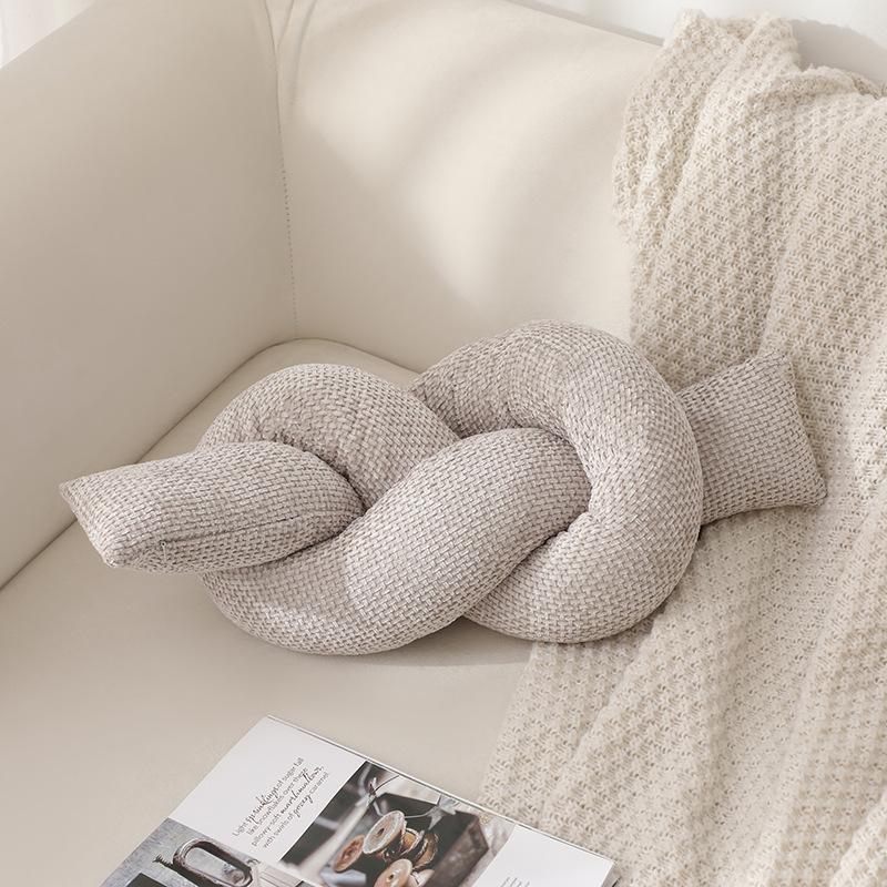 

Woven Candy Knotted Pillow, Pillow with Core and Zipper, Room Sofa, Living Room, Bedroom, Home 400g