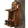 Squirrel Feeders with 3 Small Stool Outdoor hanging pet food storage box squirrel picnic table feeder for garden decoration