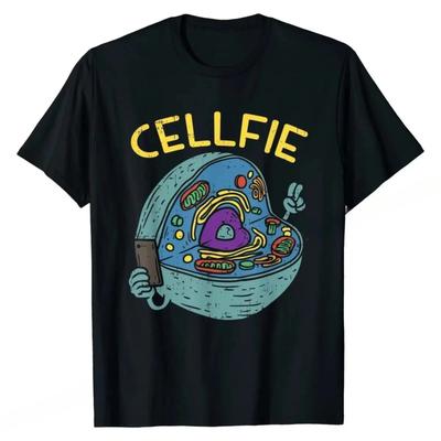 Cell Fie Funny Science Biology Teacher T Shirt Tops Tees Discount Casual Women Top T-shirts Casual Graphic T Shirts Fashion 1